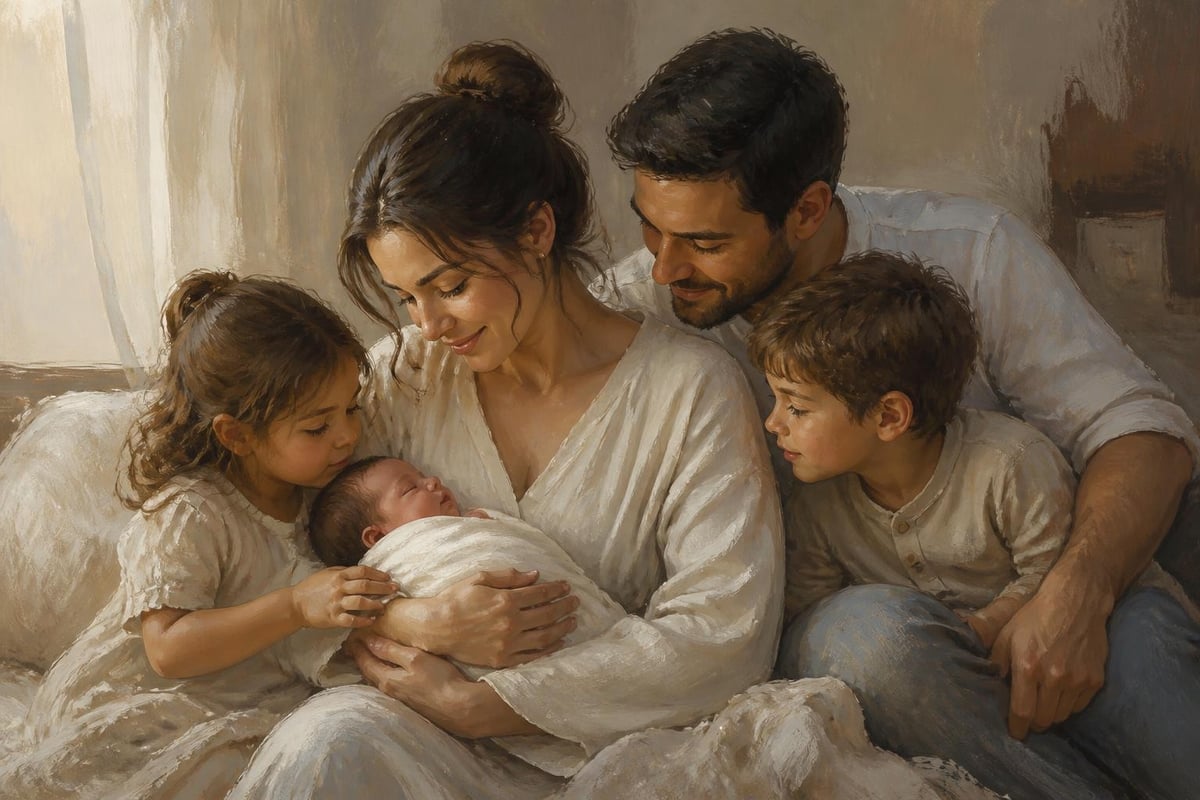 Family connection during newborn session