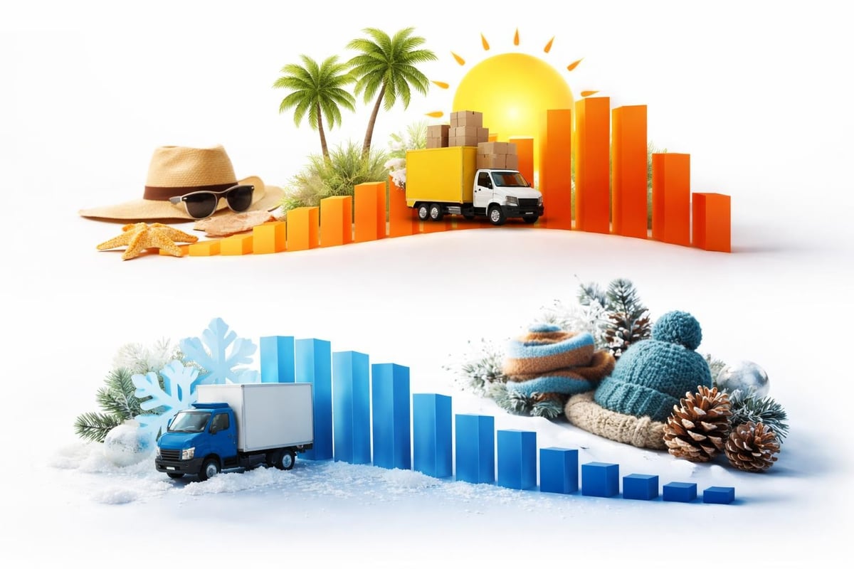 Annual moving cost trends by season