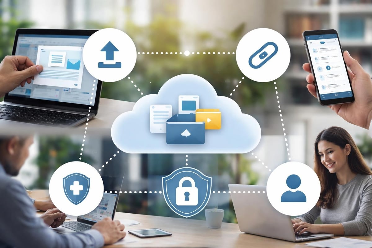 Cloud file sharing workflow
