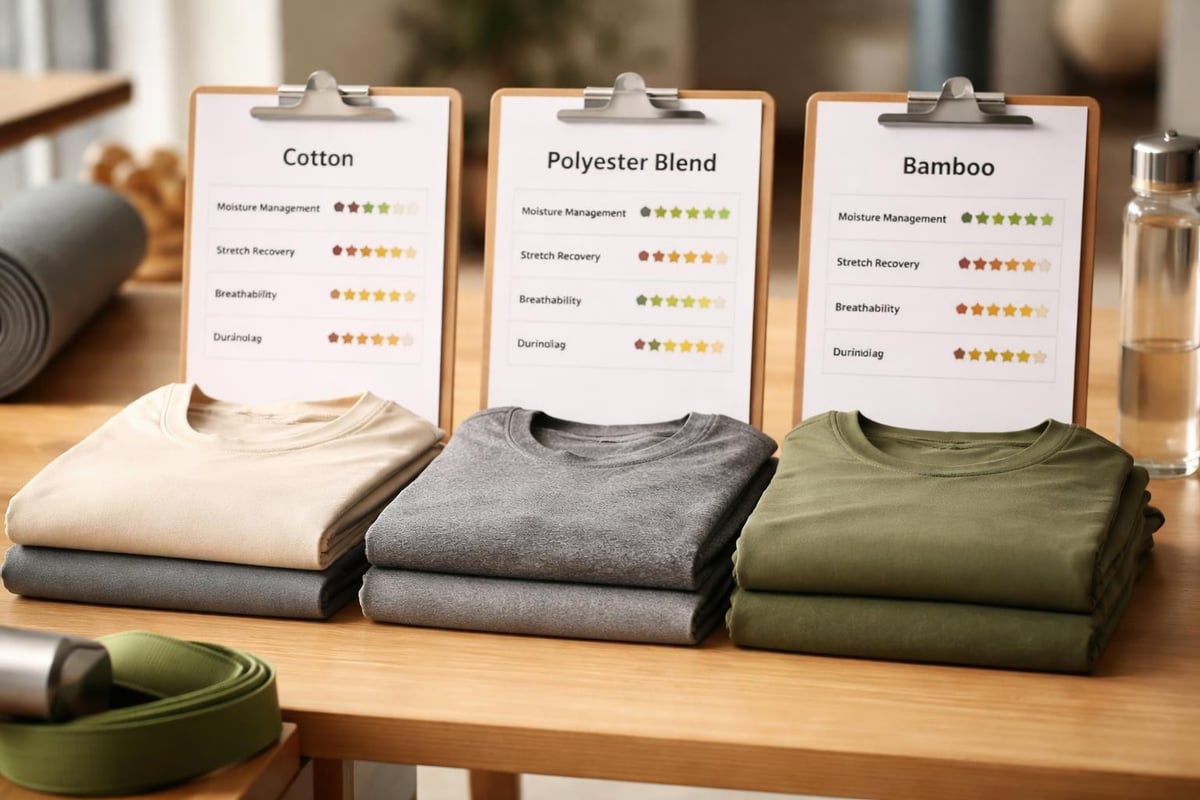 Fabric comparison for yoga wear