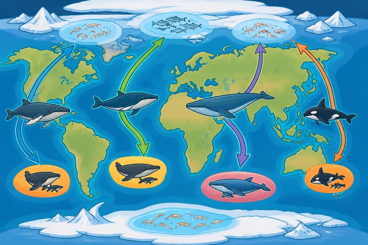 Walvis migratieroutes