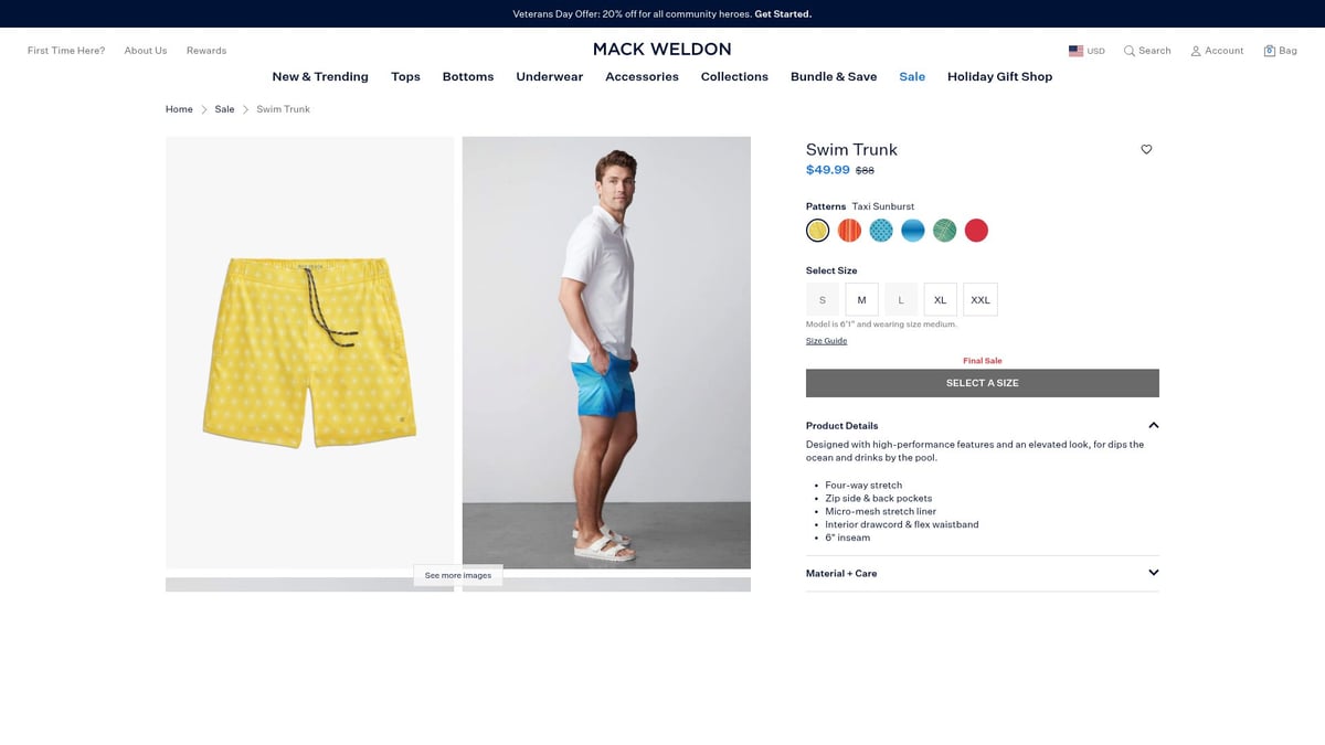 8 Trendsetting Mens Swim Trunks for 2025 You Need to See - Mack Weldon Swim Trunk