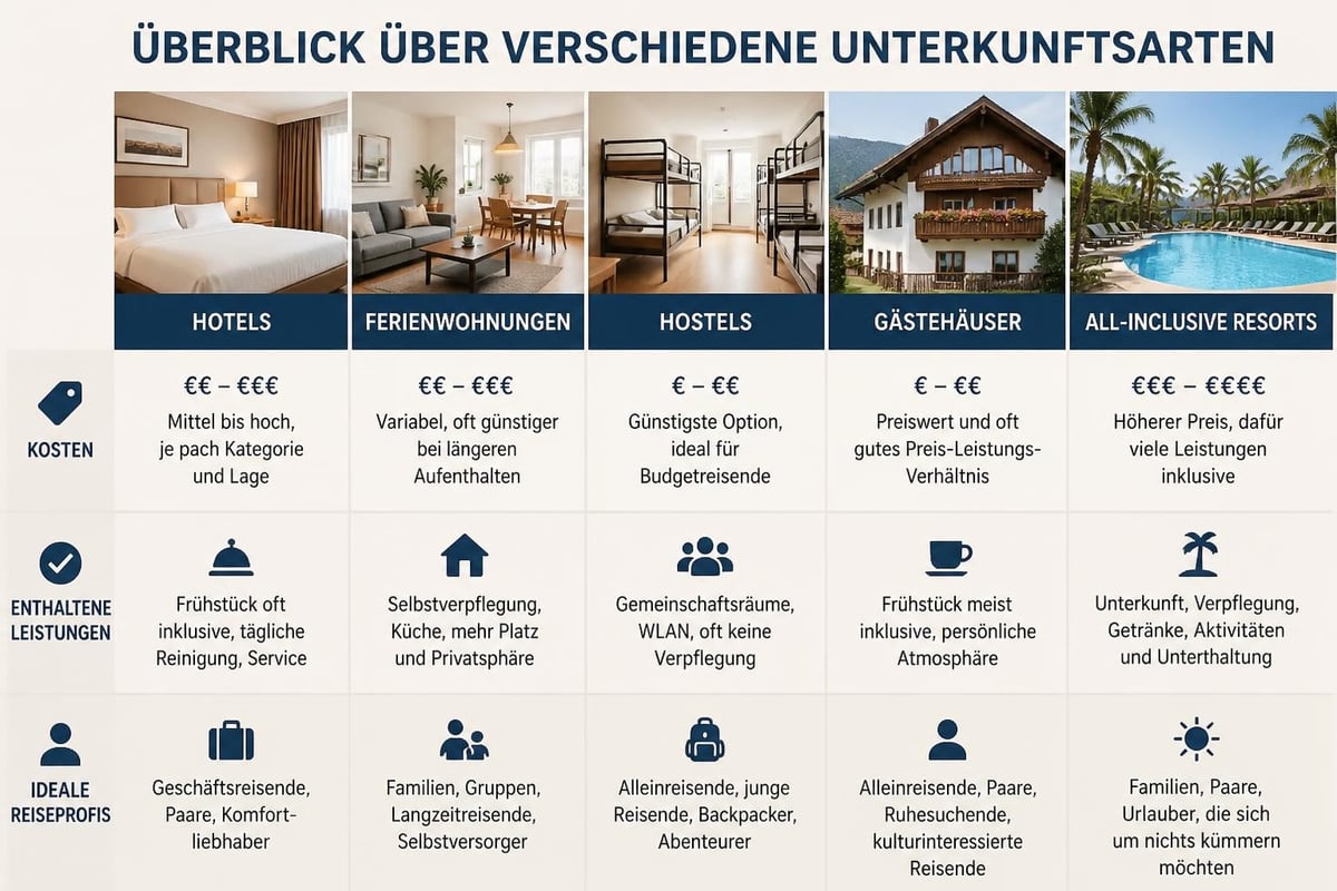 Accommodation options comparison