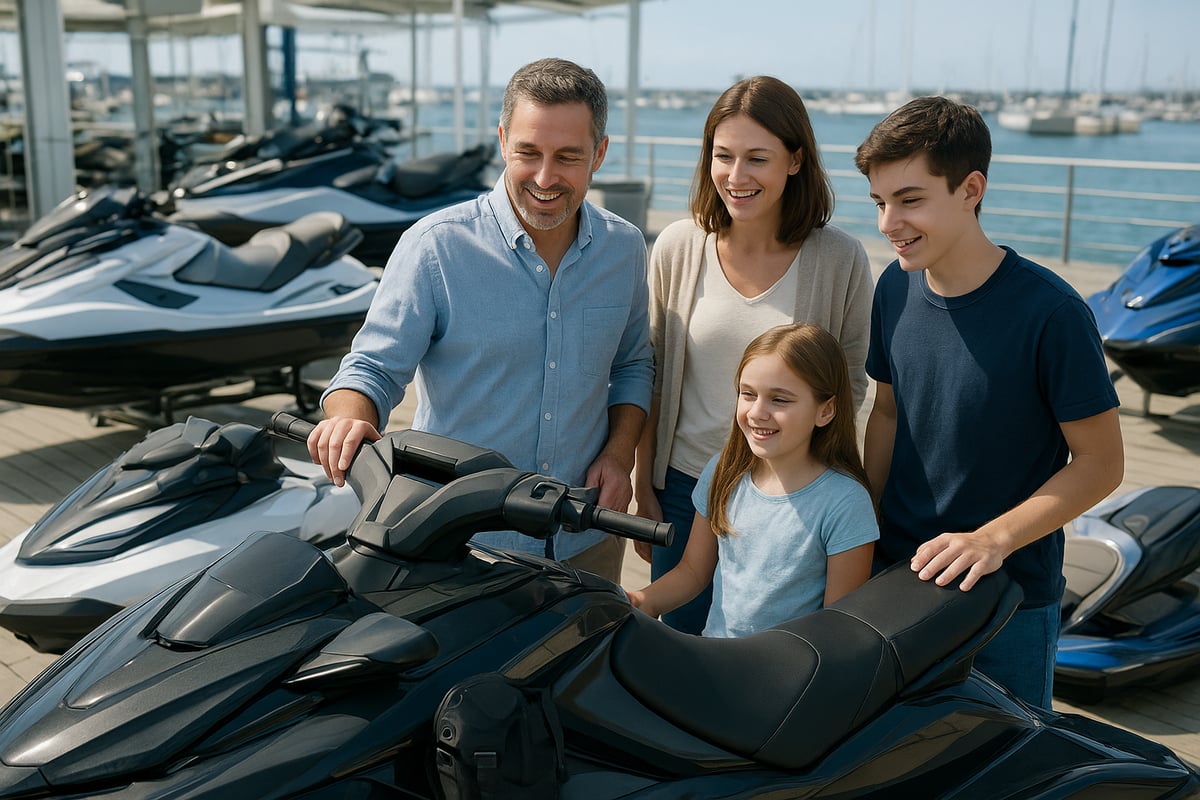 Motos de Agua Benidorm - article b30e7c66 0322 47c5 ba9 fotografia realista de una familia examinando vari 3 gzk7z5 Consejos Esenciales para Comprar una Moto Acuática en 2025