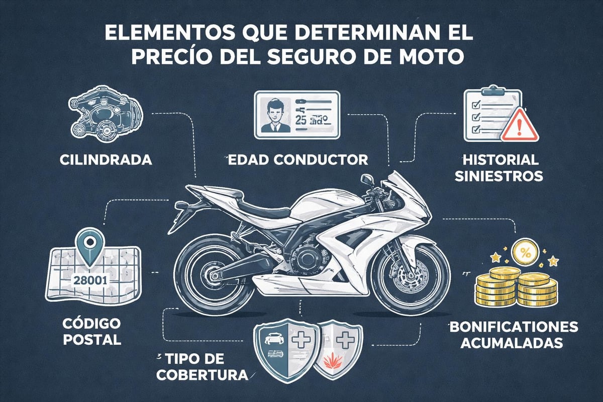 Factores precio seguro moto