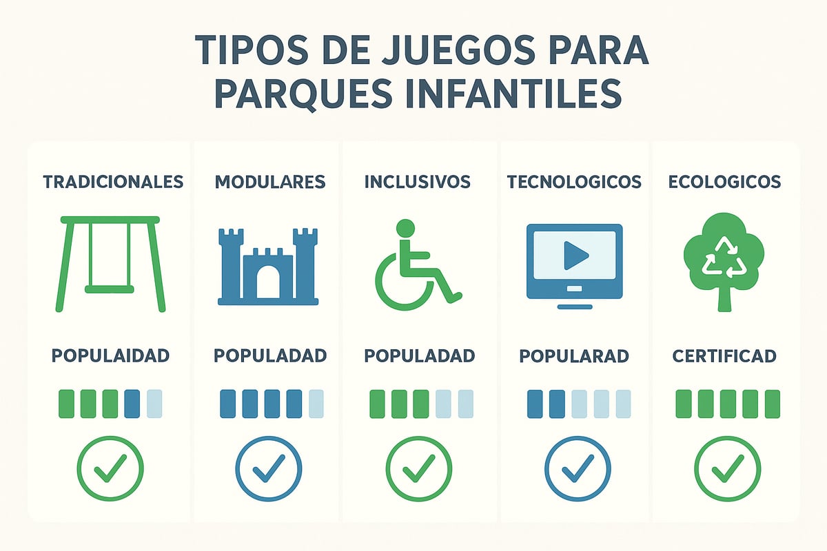 Tipos de Juegos para Parques Infantiles y Sus Características