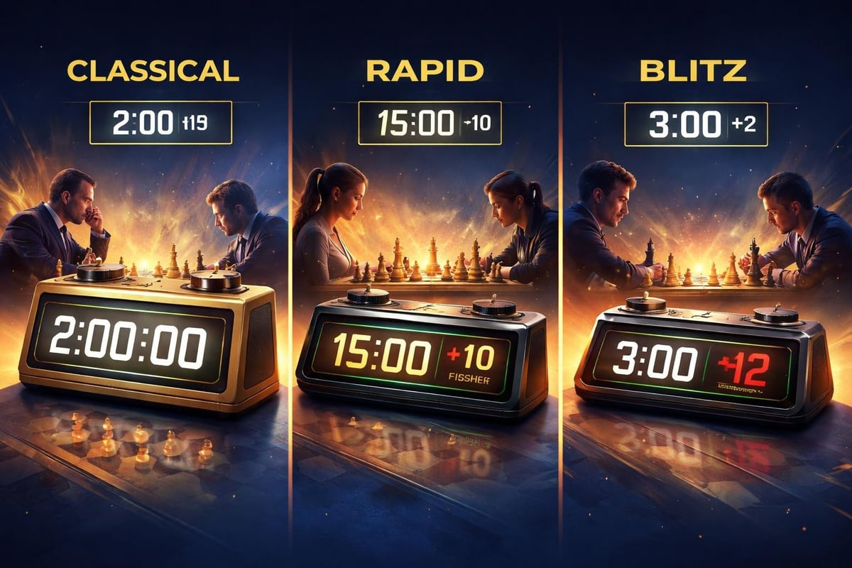 Chess timer time control settings