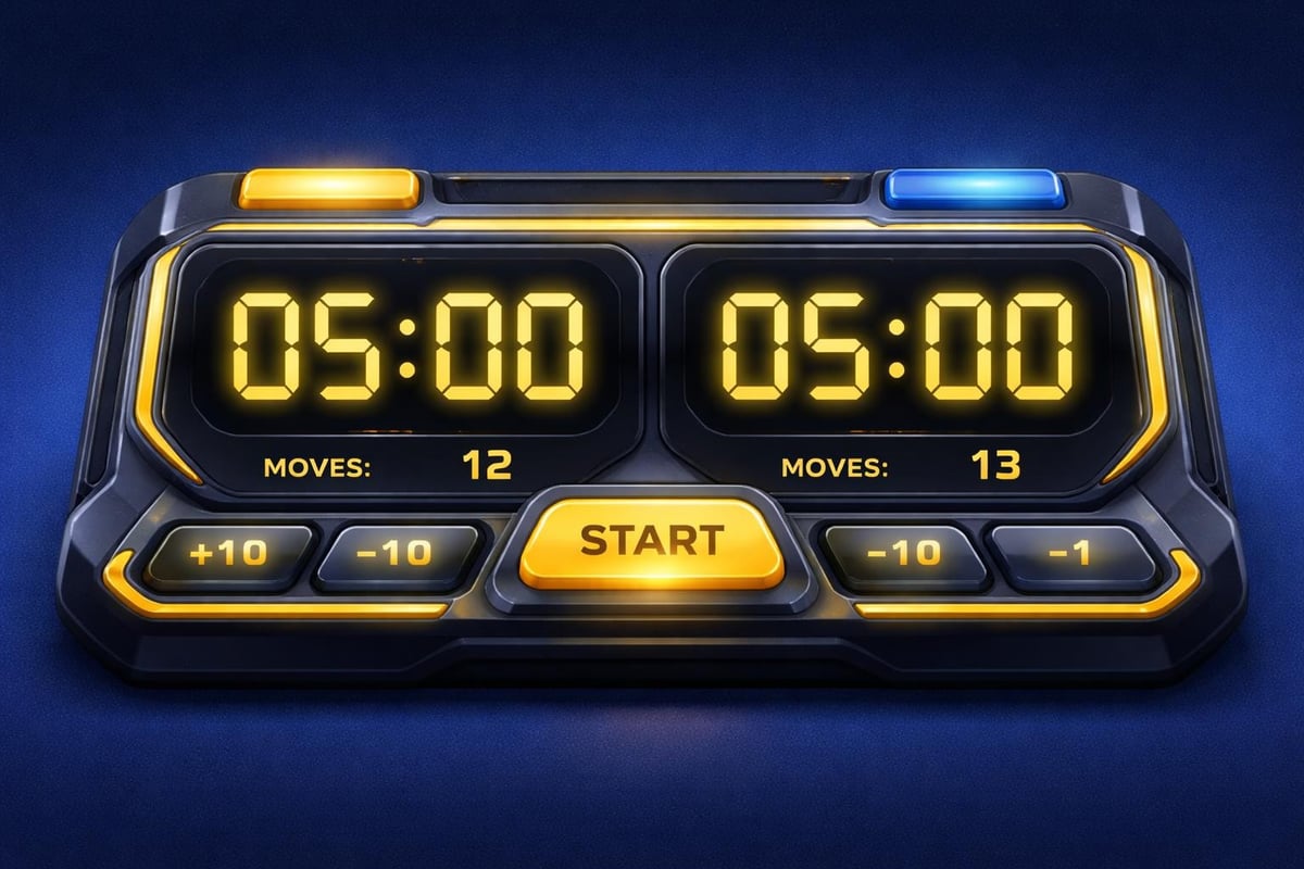 Digital chess timer interface