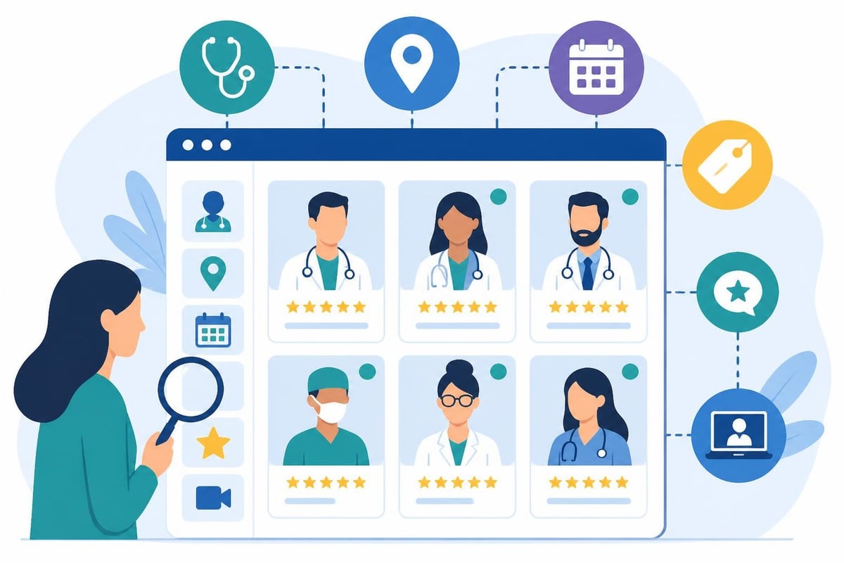 Filtri di ricerca medici online