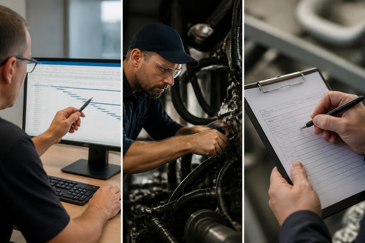 Service maintenance workflow pillars