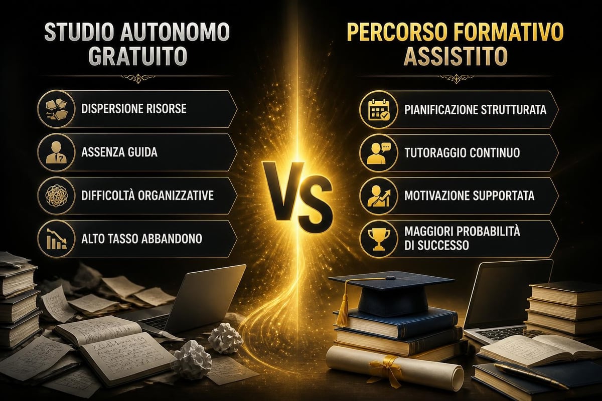 Comparazione percorsi studio autonomo e assistito