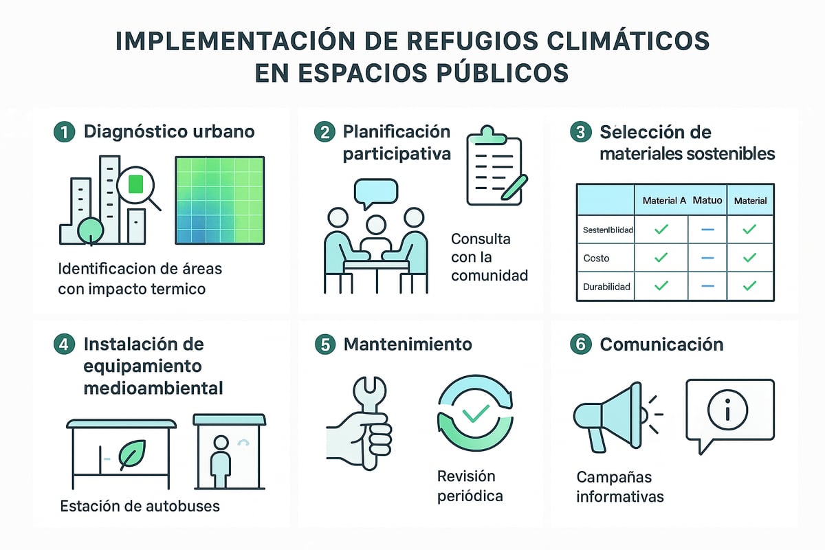 Guía Paso a Paso para Implementar Refugios Climáticos en Espacios Públicos