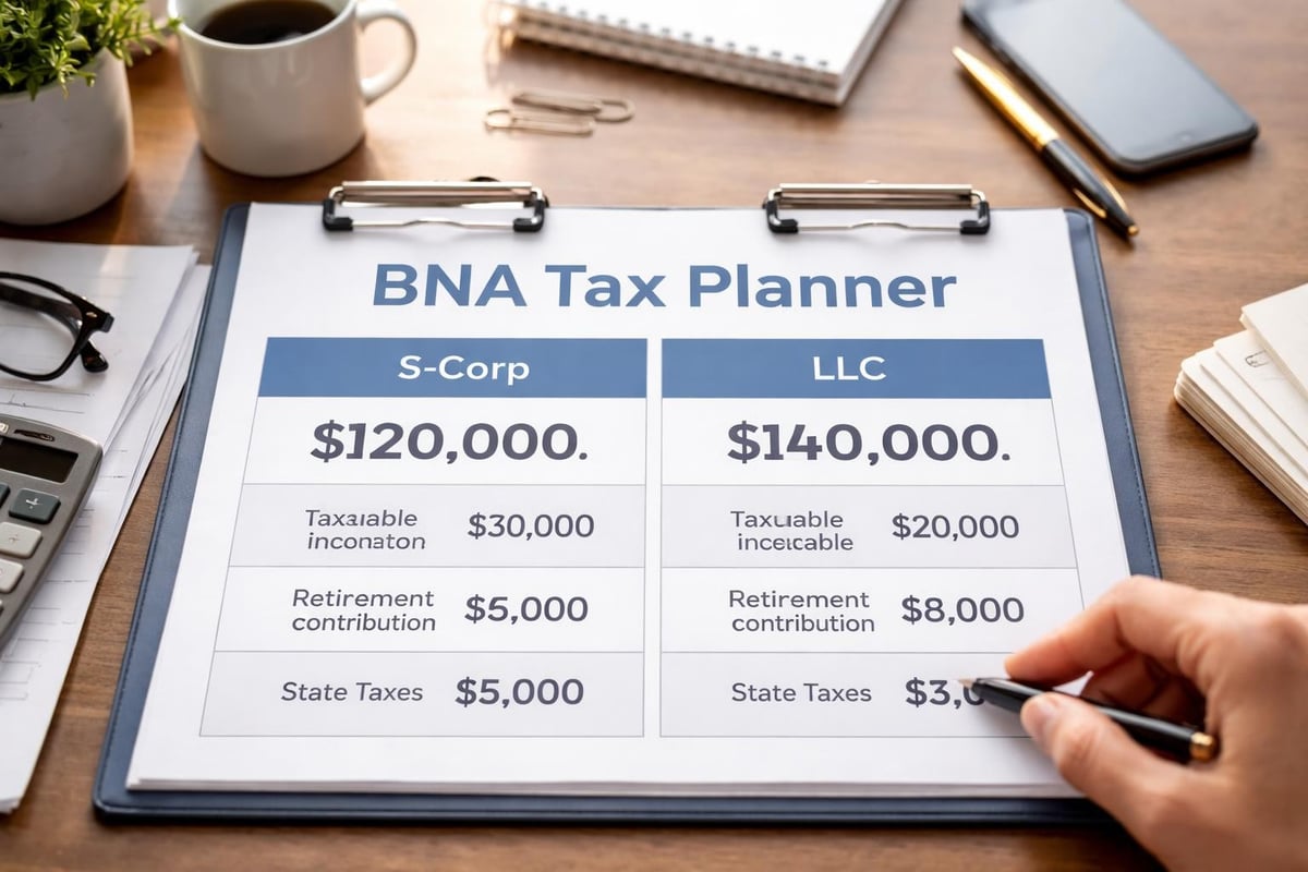 Tax software comparison screen