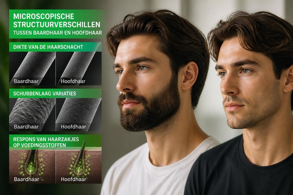 Beard and hair structuurverschillen
