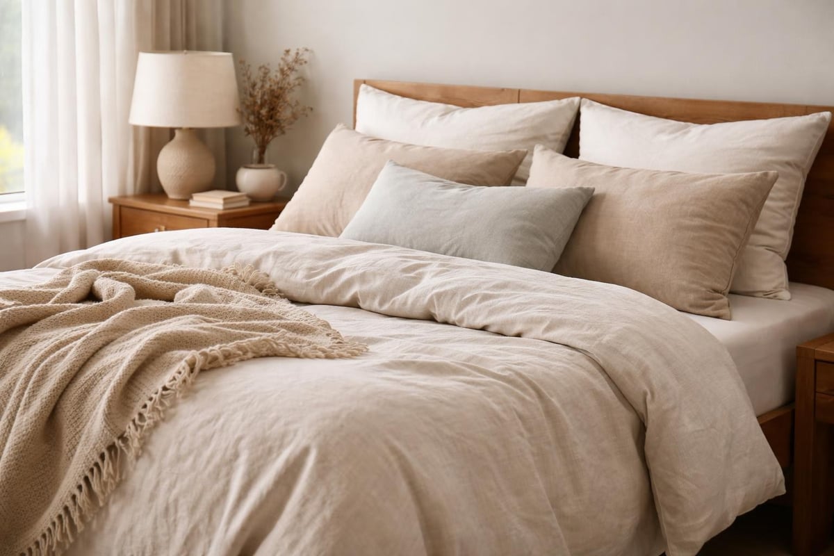 Linen bedroom set components