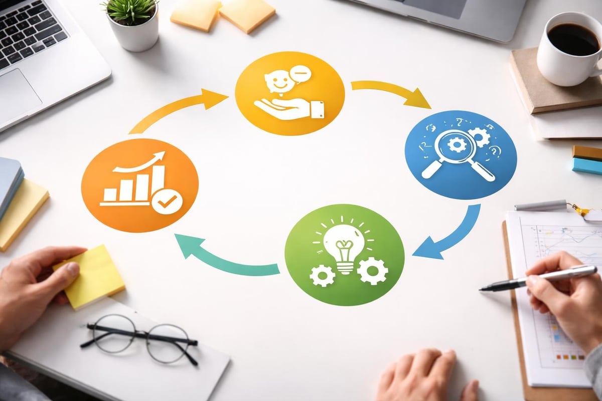 Processus de transformation feedback en action