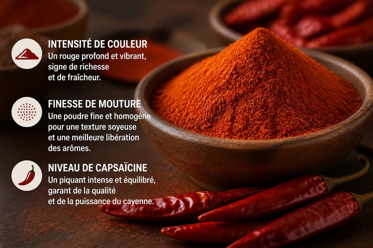 Critères de qualité du cayenne poivre