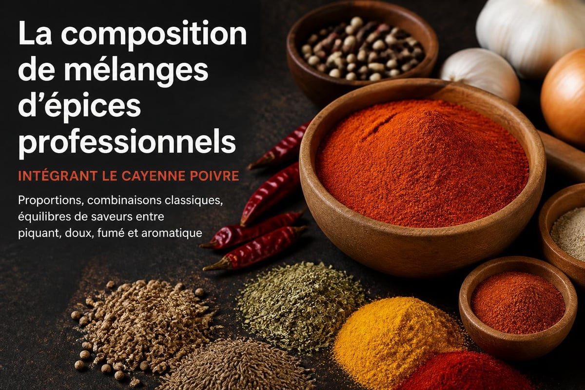 Mélanges d'épices avec cayenne poivre
