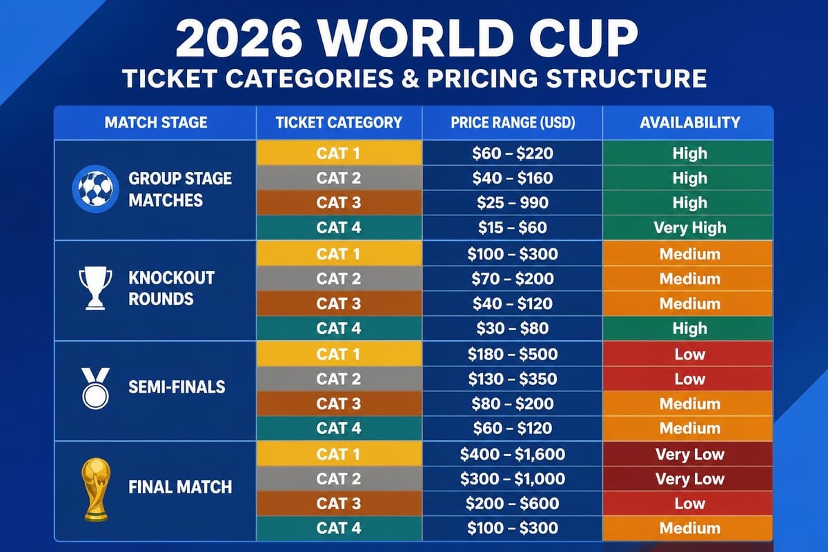 FIFA ticket categories
