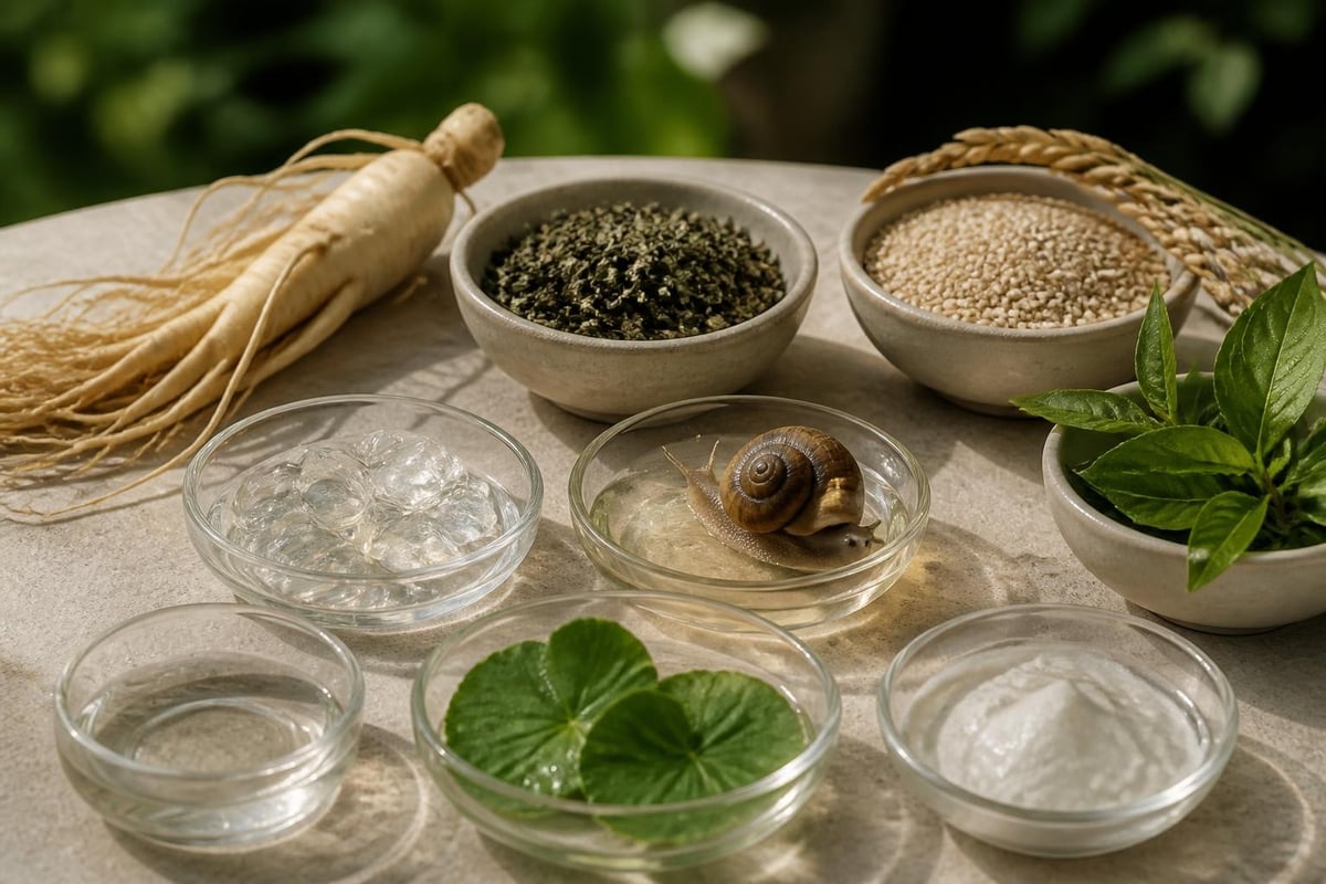 Korean skincare ingredient categories