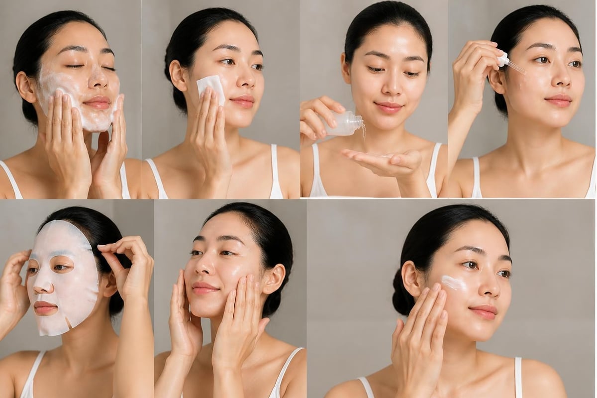Korean skincare routine steps