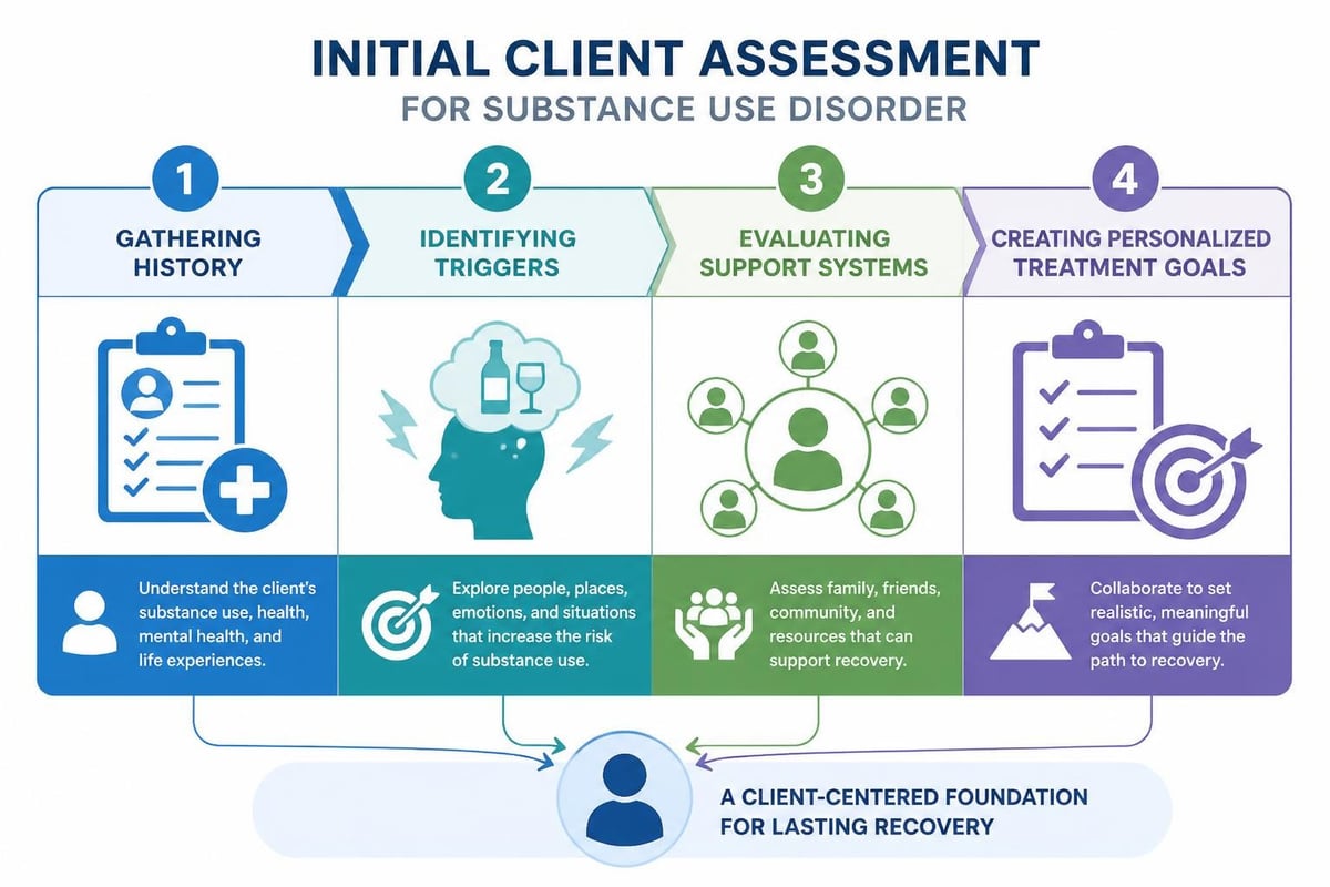 Drug counselor assessment process