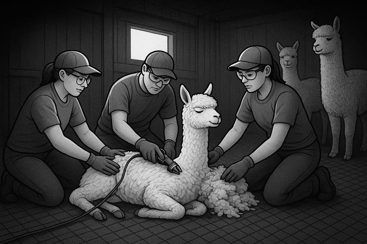 Ensuring Alpaca Safety and Wellbeing During Shearing