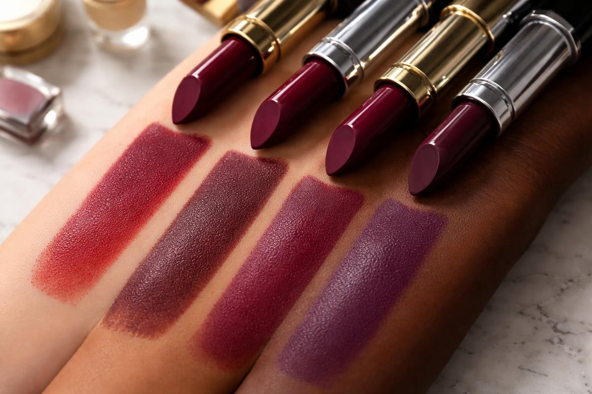 Color theory of burgundy tones
