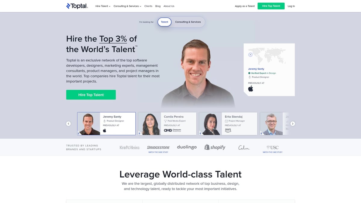 7 Innovative Website Design Company Ideas for 2026 - Toptal – Curated Network of Elite Web Designers