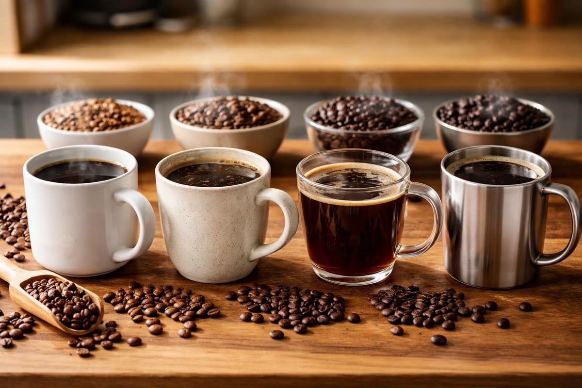 Coffee cup material comparison