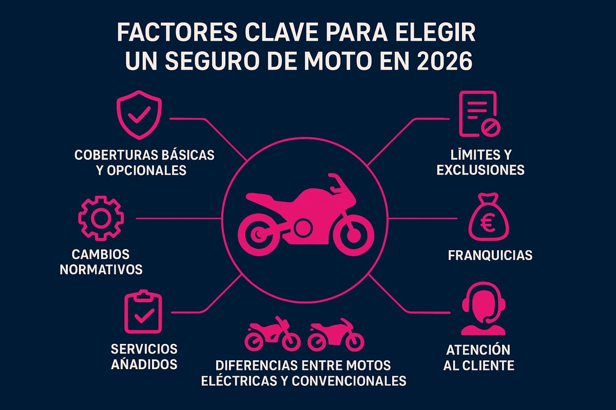 Factores clave al elegir un seguro de moto en 2026