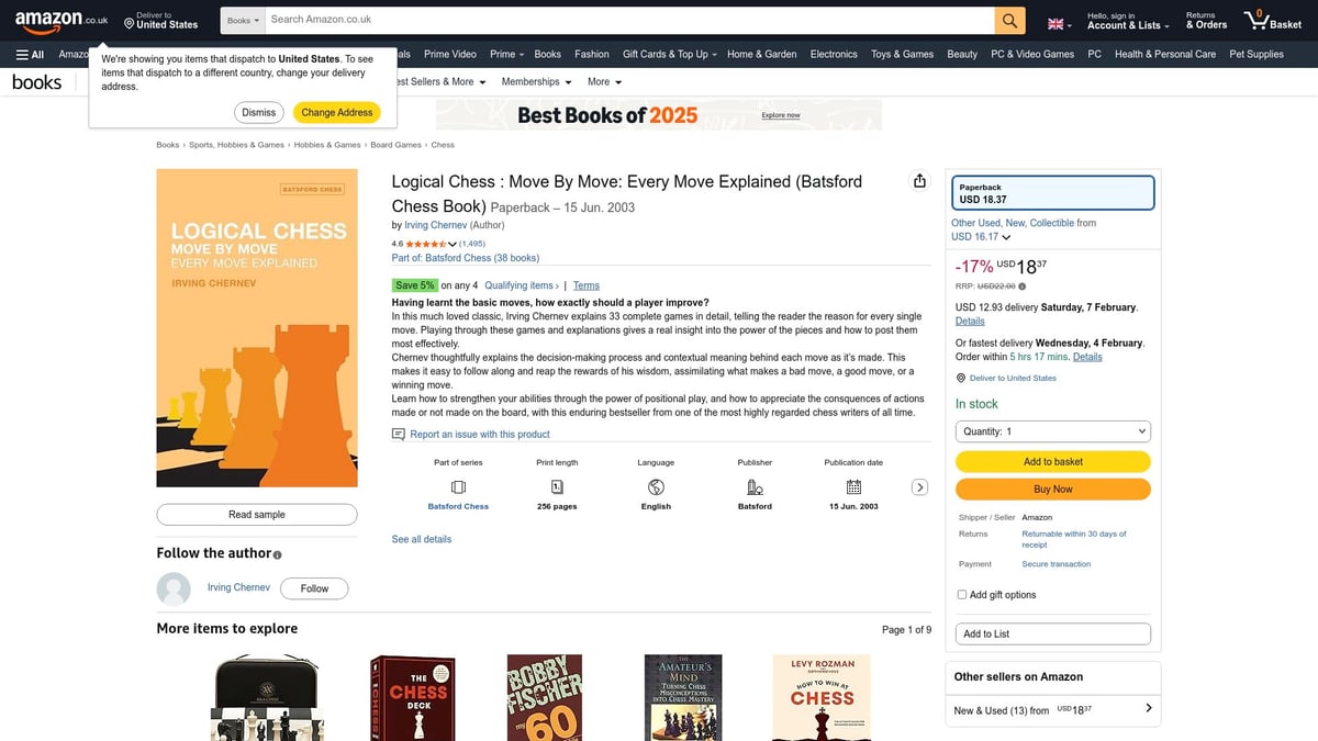 Top 8 Picks: The Best Chess Books to Read in 2026 - Logical Chess: Move by Move by Irving Chernev