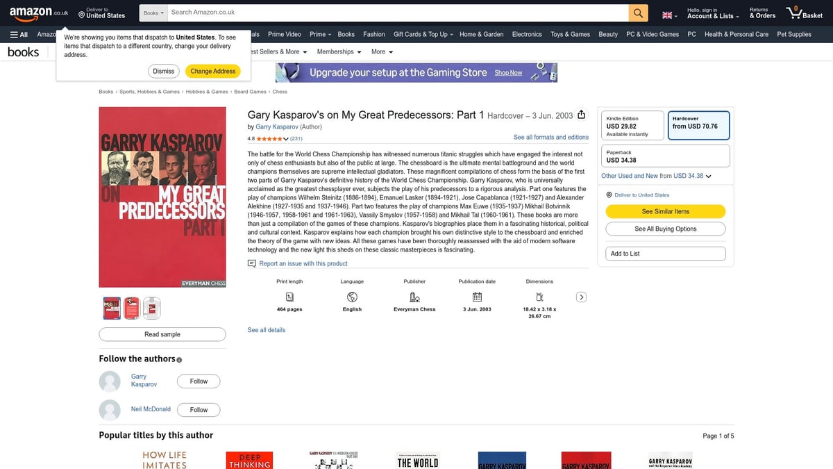 Top 8 Picks: The Best Chess Books to Read in 2026 - My Great Predecessors Series by Garry Kasparov