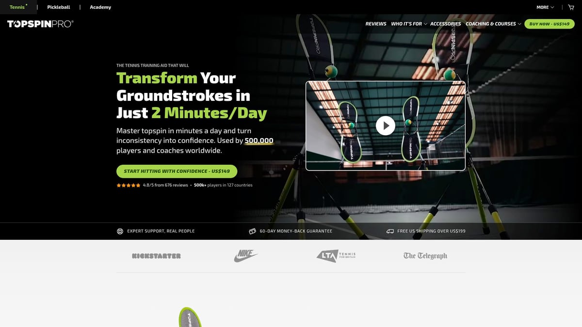 9 Amazing Tennis Related Gifts Every Fan Will Love in 2025 - TopspinPro Tennis Training Aid