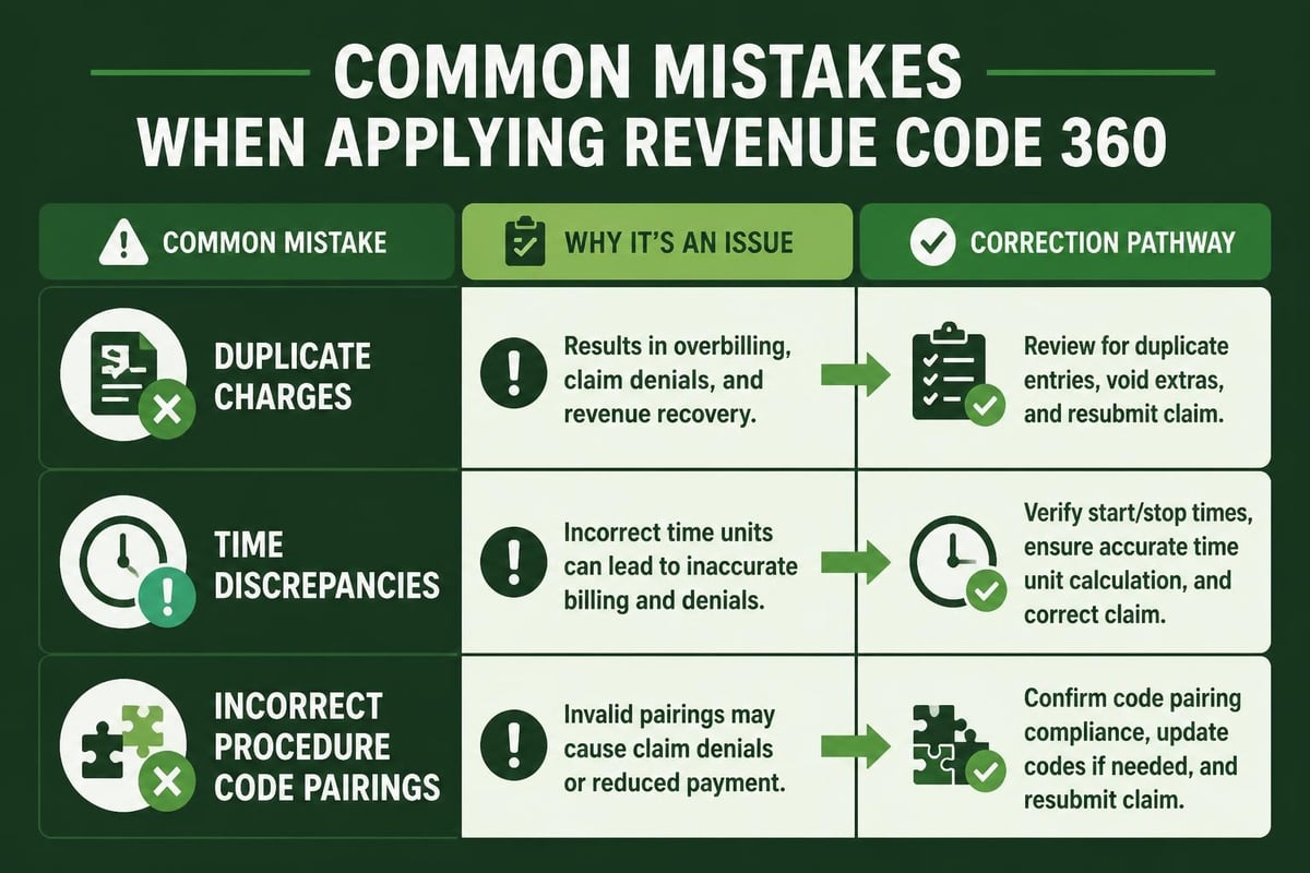 Rev code 360 billing errors flowchart