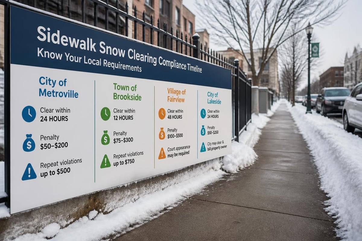 Municipal sidewalk clearing timeline requirements
