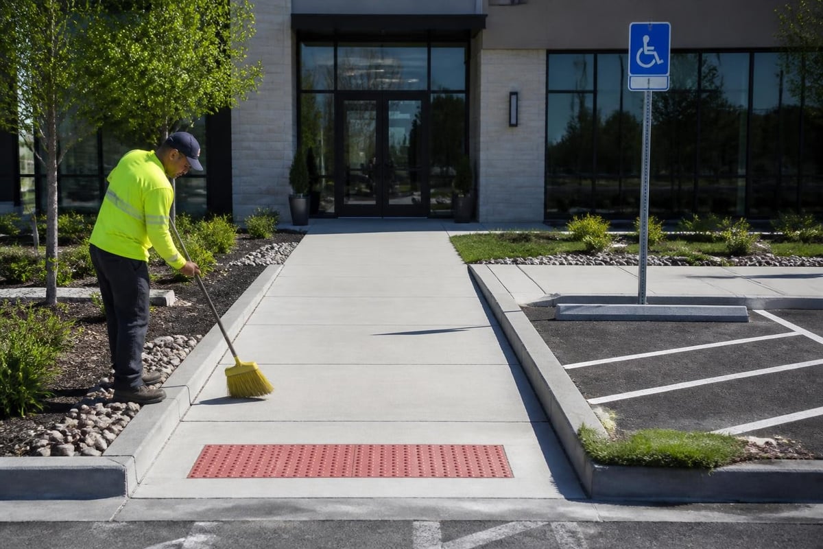 ADA-compliant sidewalk snow clearing