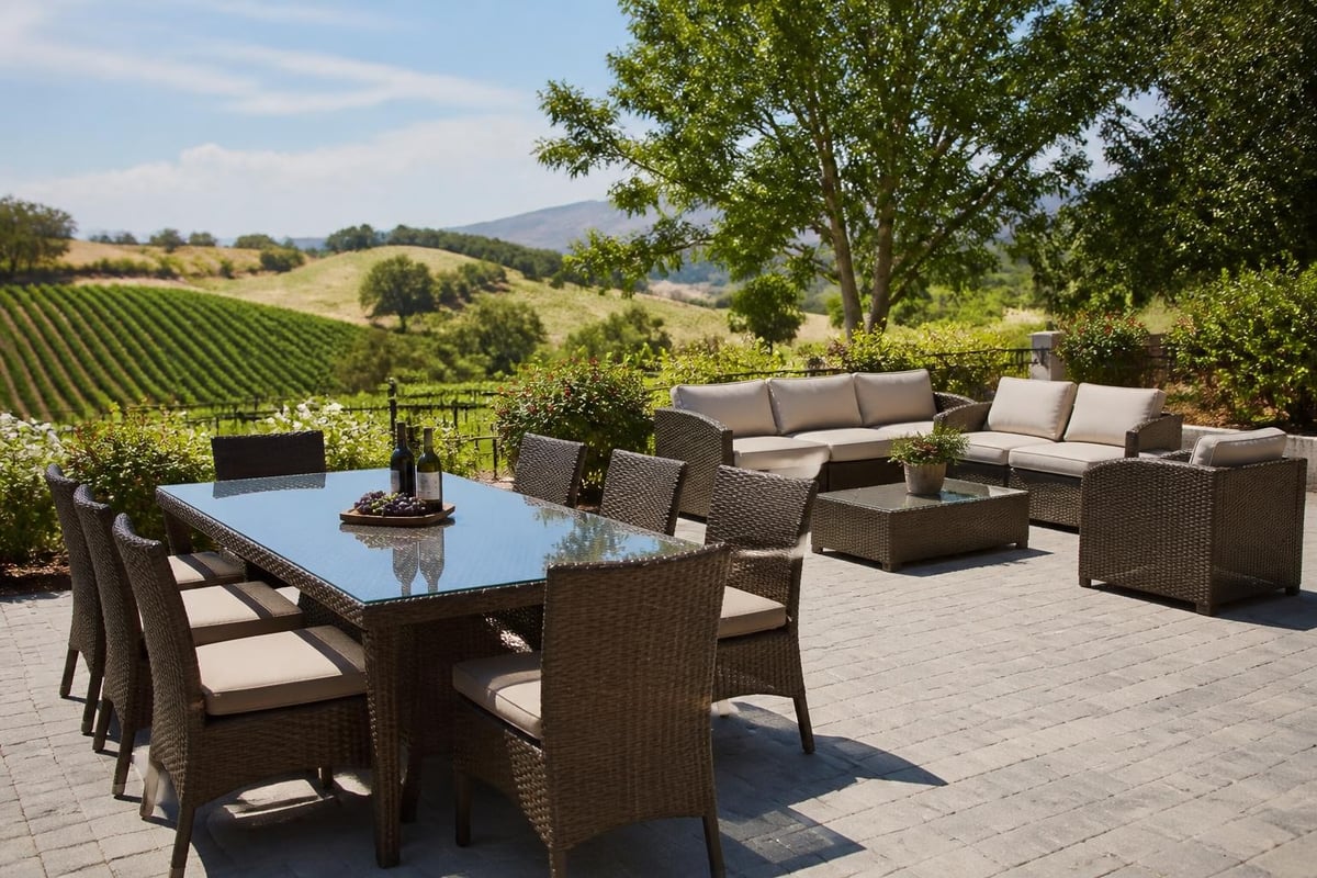 Hospitality outdoor seating setup