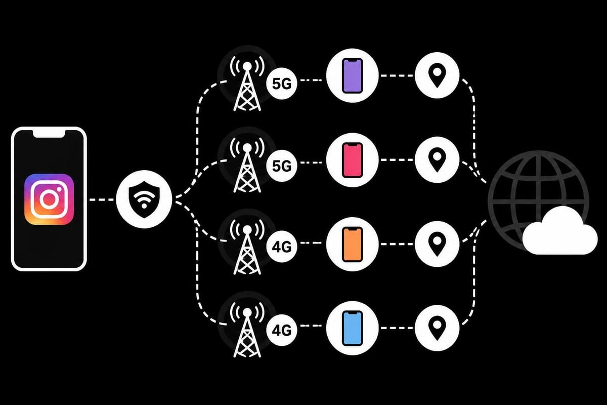 Mobile proxy routing structure