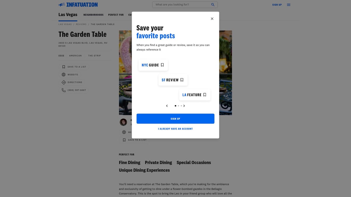 10 Must-Try Restaurants Experiences For Food Lovers In 2026 - The Garden Table, Las Vegas
