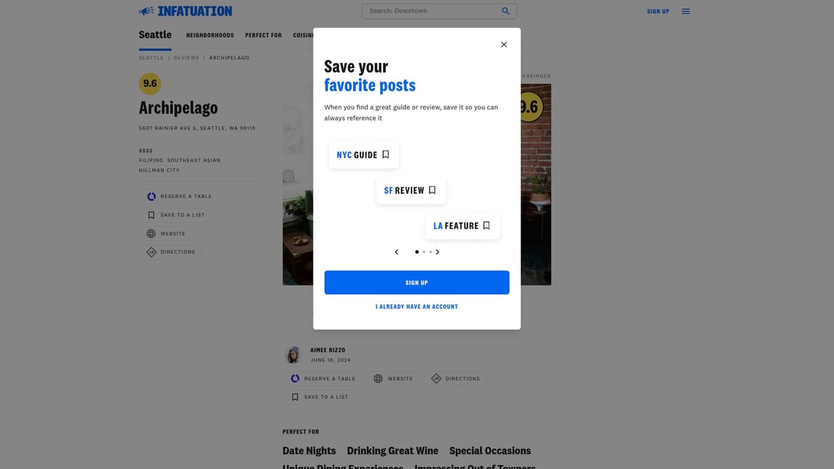 10 Must-Try Restaurants Experiences For Food Lovers In 2026 - Archipelago, Seattle