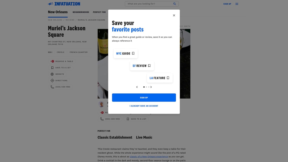 10 Must-Try Restaurants Experiences For Food Lovers In 2026 - Muriel’s Jackson Square, New Orleans