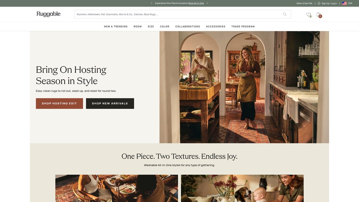 9 Essential Floor Mats Set Picks for 2025 Homes - 4. Ruggable Washable Rug Set