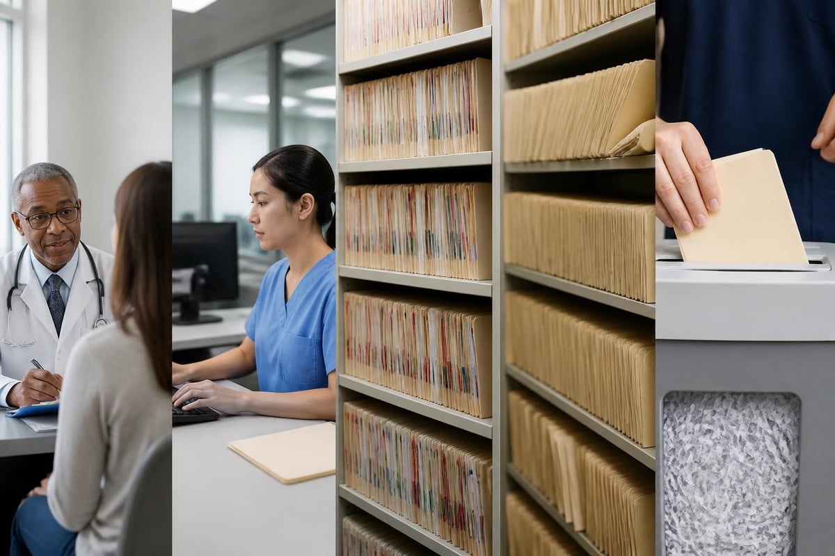 Medical records lifecycle stages
