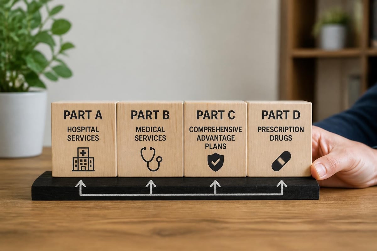Health Insurance Medicare: Complete Guide for 2026 1 Medicare Parts A B C D coverage breakdown