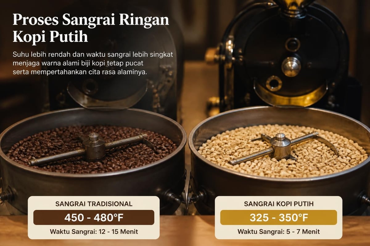 White coffee roasting process