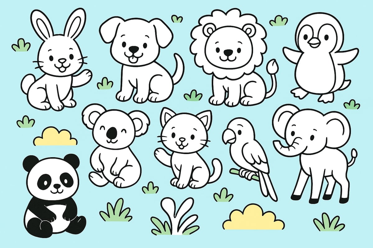 10 Cute Animals To Coloring: Fun Pages for Kids 2026
