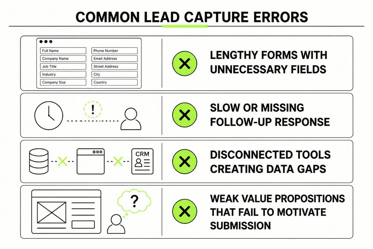 Lead capture mistakes
