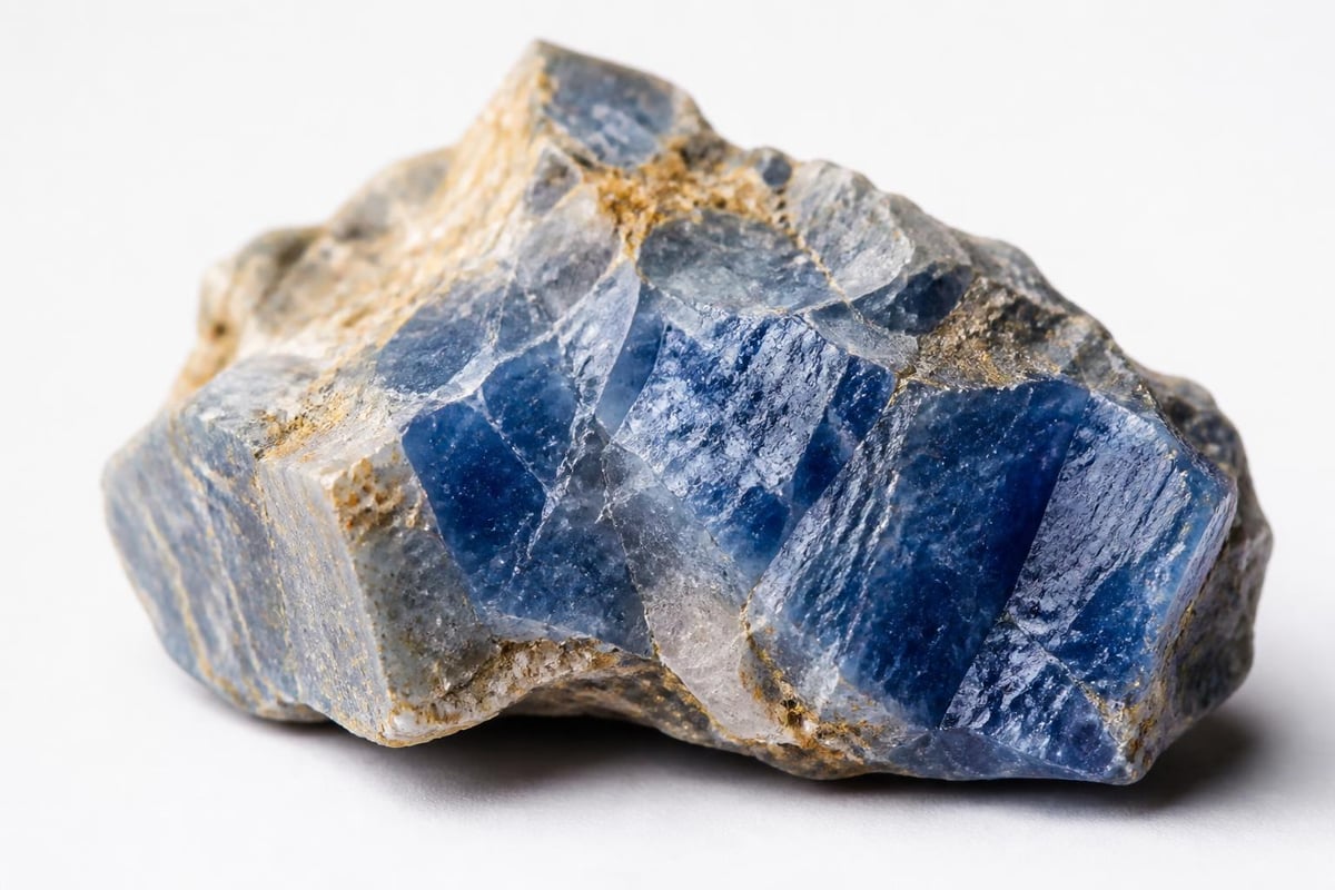 Mineral composition creating blue color