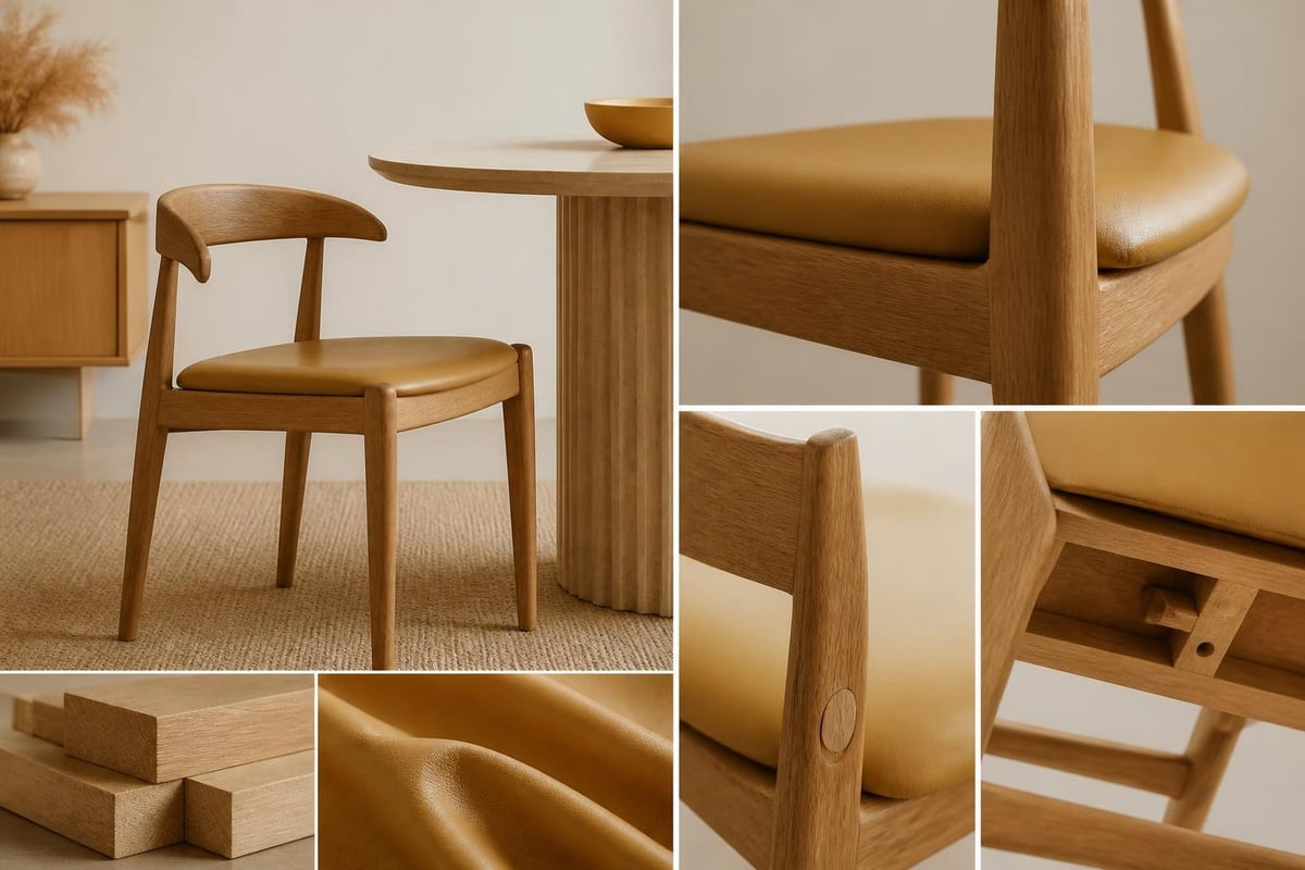 Dining chair frame construction